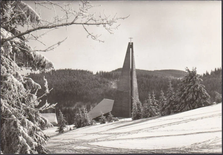 AK Feldberg, Kirche der Verklärung Christi im Winter, ungelaufen