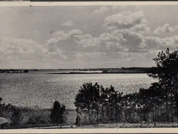 AK Angerburg, Blick von der Jägerhöhe auf den Schwenzaitsee, gelaufen 1941
