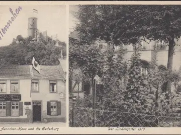 AK Bad Godesberg, Aennchen Haus, Godesburg, Lindengarten um 1910, ungelaufen