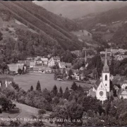 AK Nordrach, Stadtansicht mit Kirche, gelaufen 1958