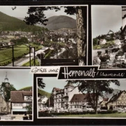 AK Bad Herrenalb, Kirche, Hotel, Restaurant, Stadtansicht, gelaufen 1967