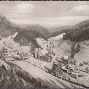 AK Bad Rippoldsau, Stadtansicht im Winter, gelaufen 1960