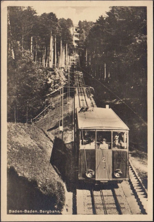 AK Baden Baden, Merkurbahn, gelaufen 1929