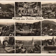 AK Baden Baden, Lichtentaler Allee, Kurhaus, Gönneranlage, gelaufen 1954