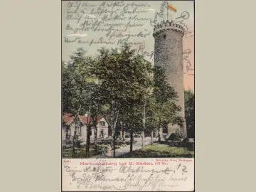 AK Baden Baden, Merkuriusberg, gelaufen 1904