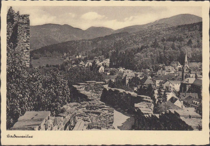 AK Badenweiler, Stadtansicht, gelaufen 1935