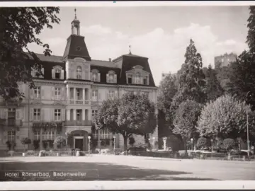 AK Badenweiler, Hotel Römerbad, gelaufen 1951