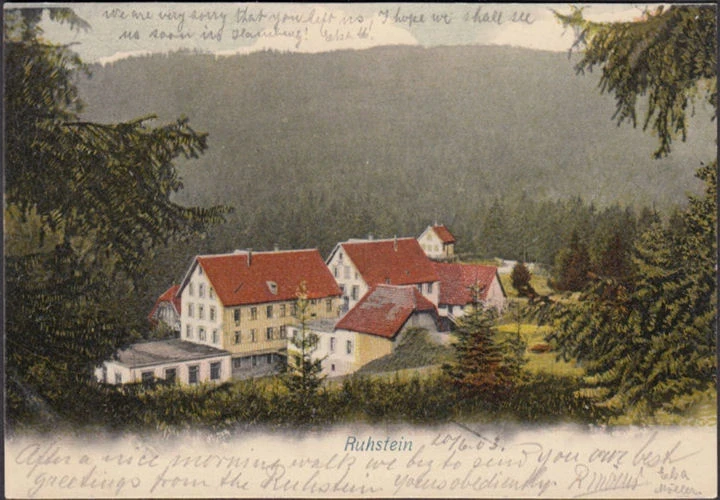 AK Baiersbronn, Hotel Ruhstein, gelaufen 1903