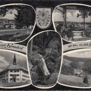 AK Bonndorf, Rathaus mit Brunnen, Lothenbach Klamm, Steintal, gelaufen 1963