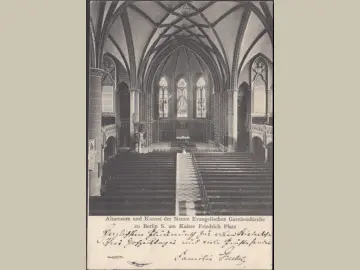 AK Berlin, Altar und Kanzel der Neuen Garnisonskirche, gelaufen 1902