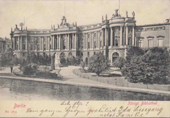 AK Berlin, Königliche Bibliothek, gelaufen 1902