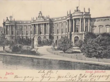 AK Berlin, Königliche Bibliothek, gelaufen 1902