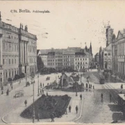AK Berlin, Am Schlossplatz, Straßenbahn, gelaufen 1914
