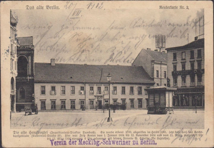AK Berlin, Die alte Hausvogtei, gelaufen 1912
