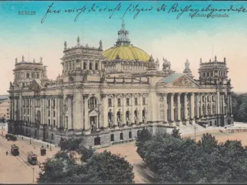 AK Berlin, Reichstagsgebäude, gelaufen 1910