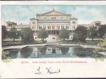 AK Berlin, Neue Oper, vormals Krolls Etablissement, gelaufen
