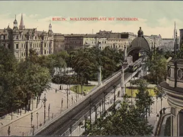 AK Berlin, Nollendorfplatz mit Hochbahn, gelaufen 1907