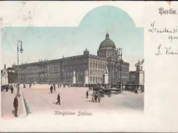 AK Berlin, Königliches Schloss, gelaufen 1900
