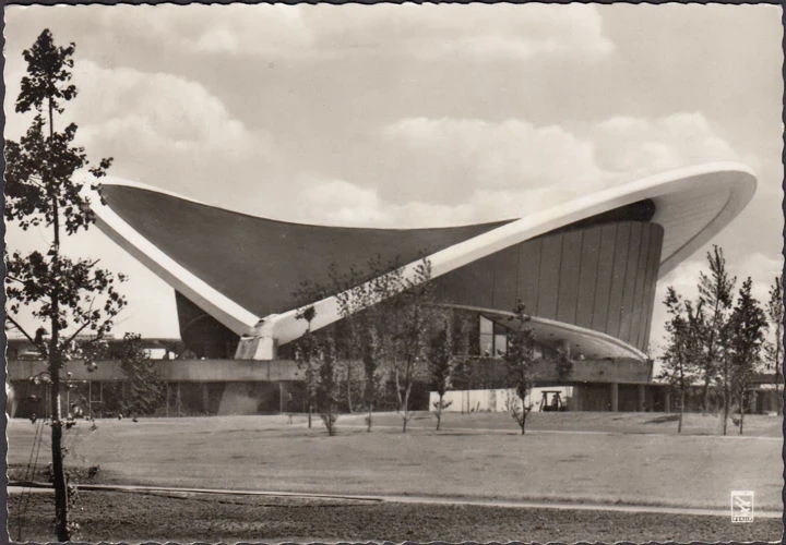 AK Berlin, Kongresshalle, gelaufen 1957