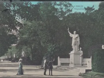 AK Berlin, Siegesallee, Denkmal, gelaufen 1911