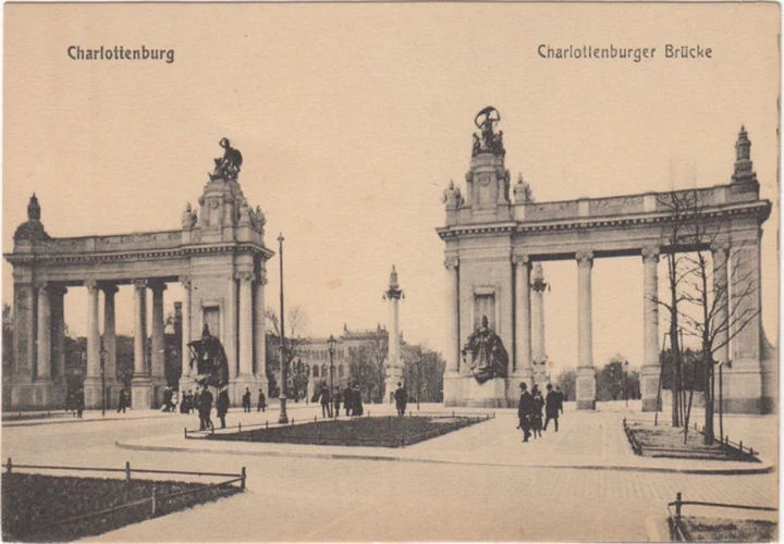 AK Berlin, Charlottenburger Brücke, Feldpost, gelaufen 1917