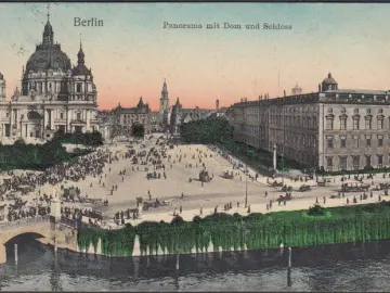 AK Berlin, Dom und Schloss, gelaufen 1910