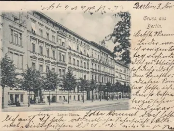 AK Gruss aus Berlin, Lette Haus, gelaufen 1898