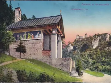 AK Beuron, St. Mauruskapelle mit Blick auf Wildenstein, gelaufen