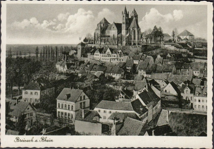 AK Breisach. Stadtansicht, gelaufen 1938