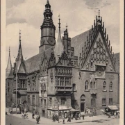 AK Breslau, Rathaus, gelaufen 1937