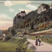 AK Donautal, Blick auf Schloss Werenwag, gelaufen 1907