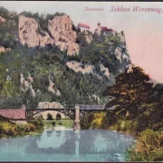 AK Donautal, Schloss Werenwag, gelaufen 1924