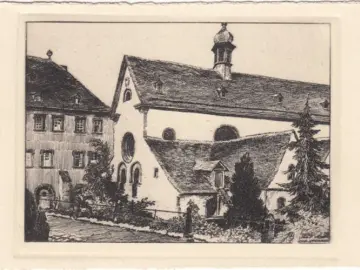 AK Eberbach, Kloster, Klosterkirche und Abtsbau, ungelaufen-datiert 1935