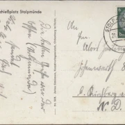 AK Stolpmünde, Meeresblick, Flak Schiessplatz, gelaufen 1939