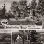 AK Freudenstadt, Naturfreundehaus Kniebis, Wasserfall, Kastelstein, ungelaufen