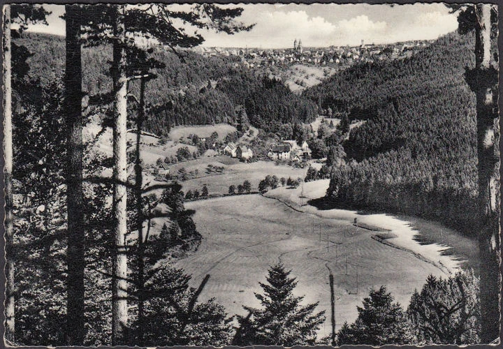AK Freudenstadt, Panoramaansicht, gelaufen 1955