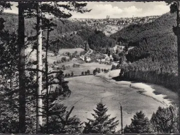 AK Freudenstadt, Panoramaansicht, gelaufen 1955