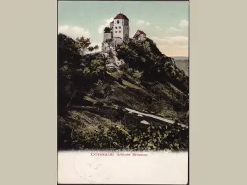 AK Fridingen, Schloss Bronnen, gelaufen 1916