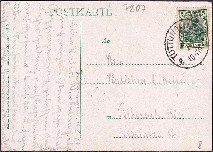 AK Fridingen, Schloss Bronnen, gelaufen 1916