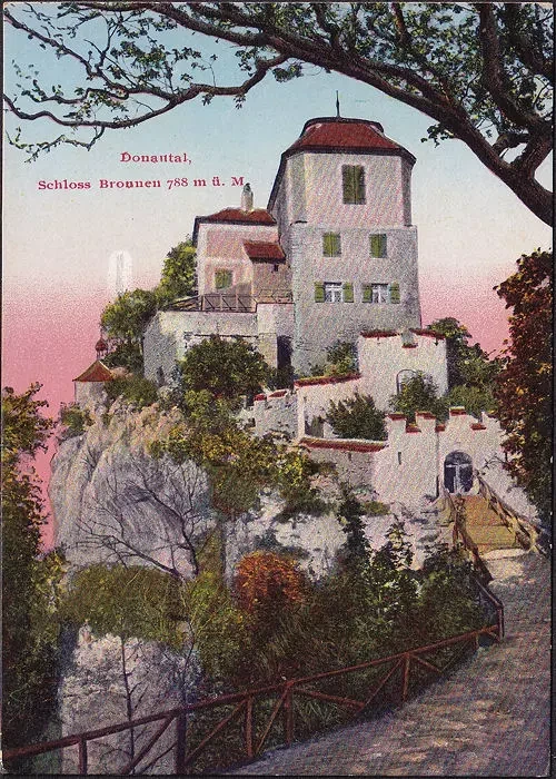 AK Fridingen, Schloss Bronnen, gelaufen 1926