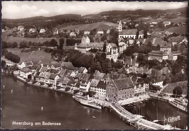 AK Meersburg am Bodensee, Fliegeraufnahme, gelaufen 1967
