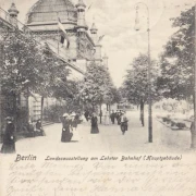 AK Berlin, Landesausstellung am Lehrter Bahnhof, gelaufen 1904