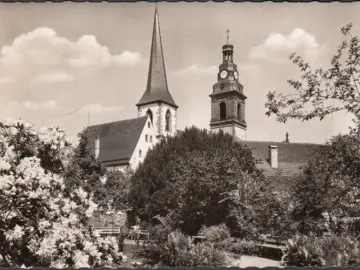 AK Haslach, Kirchen, gelaufen 1963