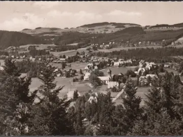 AK Hinterzarten, Blick vom Scheibenfelsen, gelaufen 1960