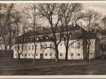 AK Karlsruhe, Bauernführerschule Schloss Scheibenhardt, gelaufen 1937