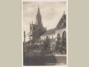 AK Konstanz, Münster, gelaufen 1928