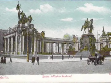 AK Berlin, Kaiser Wilhelm Denkmal, ungelaufen