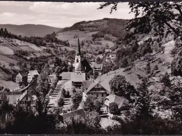 AK Bad Griesbach, Stadtansicht mit Kirche, gelaufen 1959