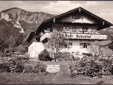 AK Unterwössen, Cafe Achental, gelaufen 1963