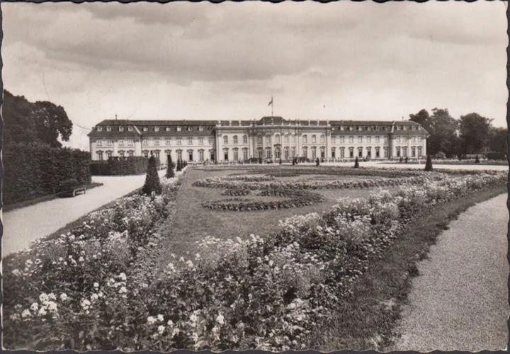 AK Ludwigsburg, Schloss, Schlosspark, gelaufen 1953